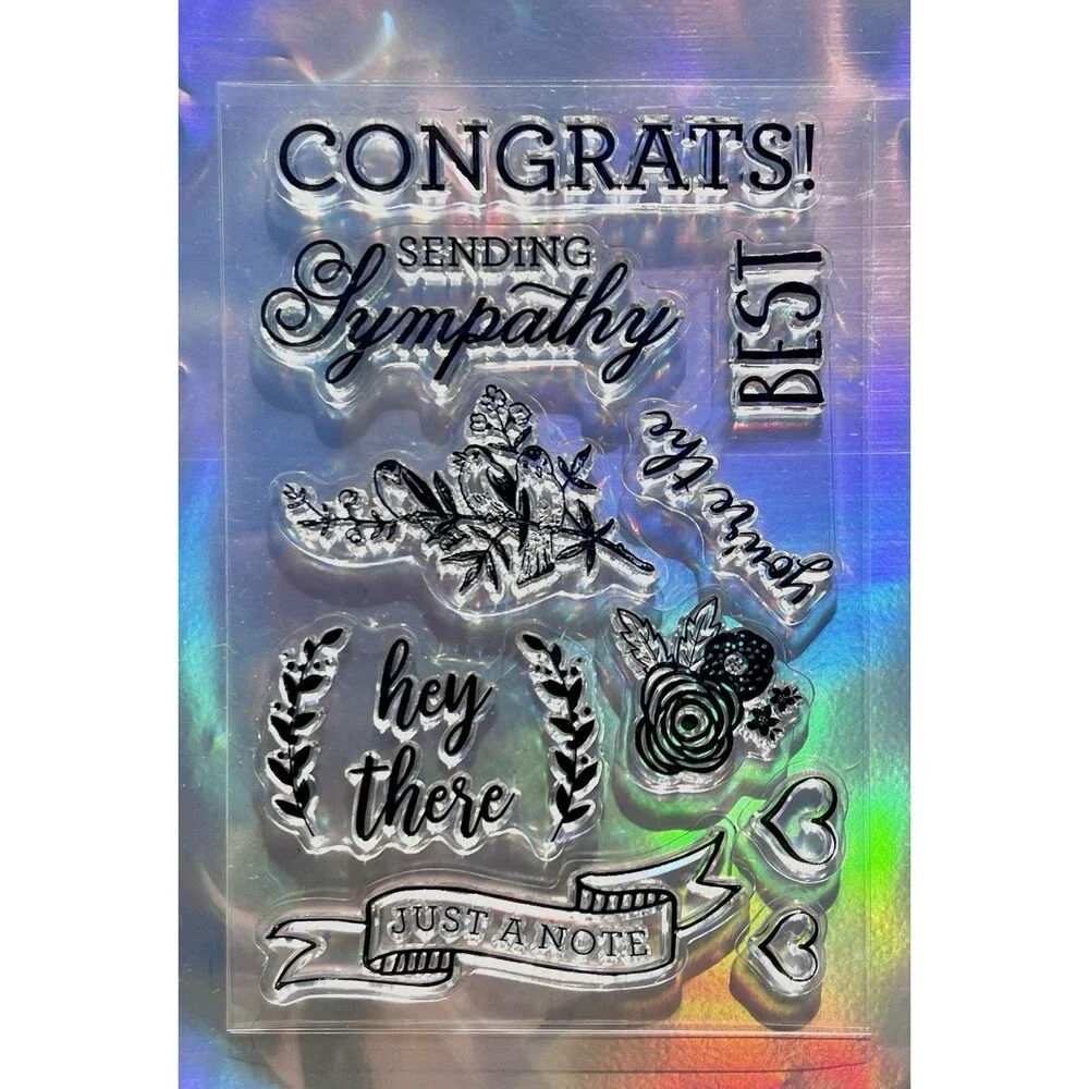 🌸 Beautiful Clear Stamp Set Bundle ! (SET of 3) Brand New